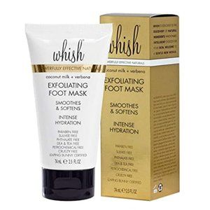 Whish Coconut Milk + Verbena Exfoliating Foot Mask - Smoothes & Softens, Intense